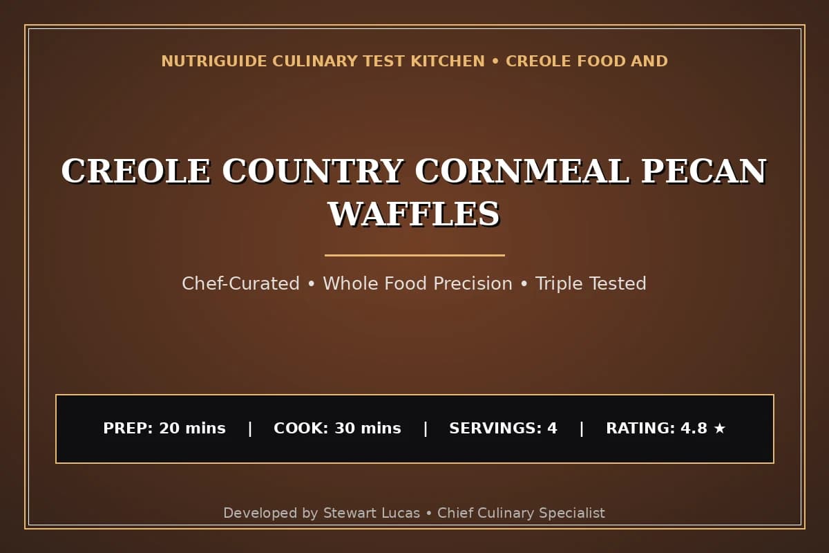 Creole Country Cornmeal Pecan Waffles