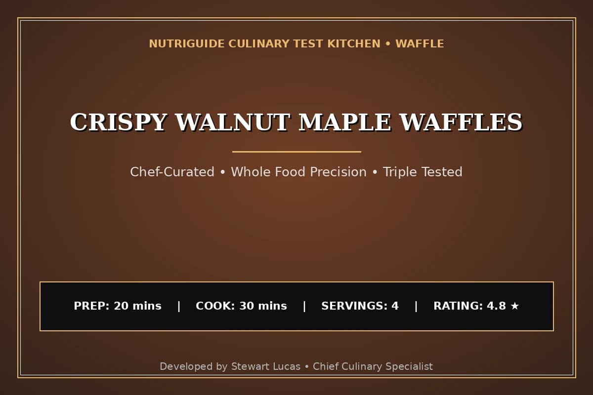 Crispy Walnut Maple Waffles