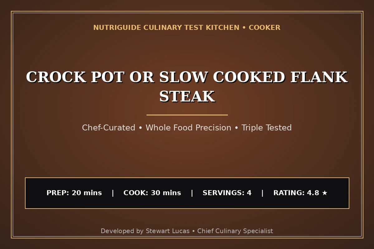 Crock Pot Or Slow Cooked Flank Steak