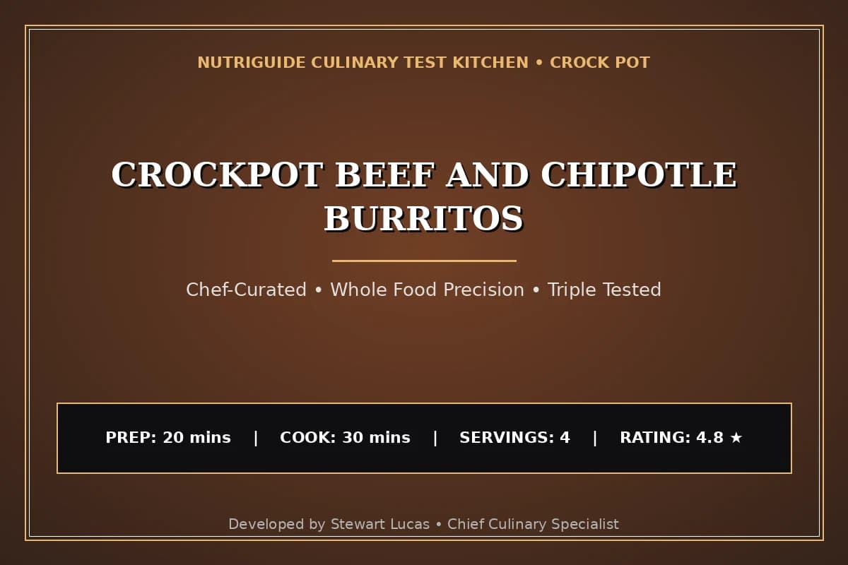 Crockpot Beef And Chipotle Burritos
