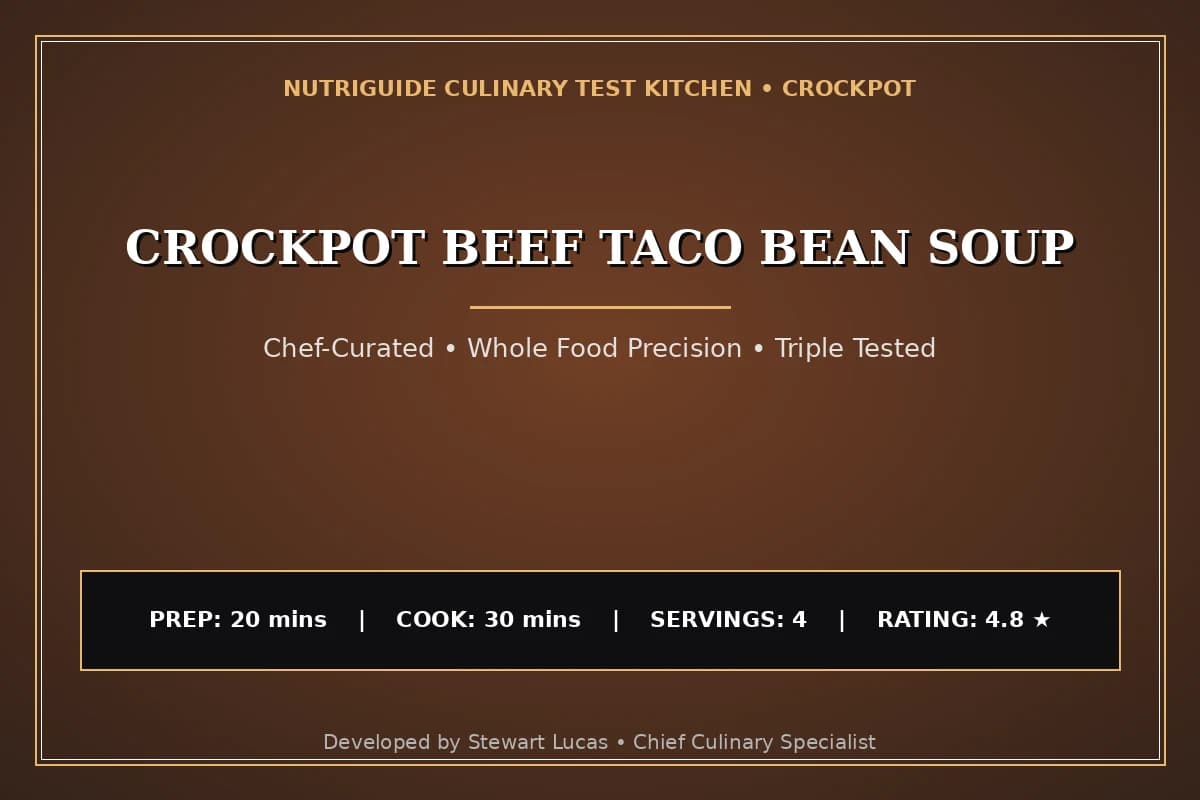 Crockpot Beef Taco Bean Soup