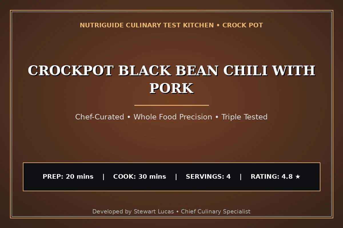 Crockpot Black Bean Chili With Pork