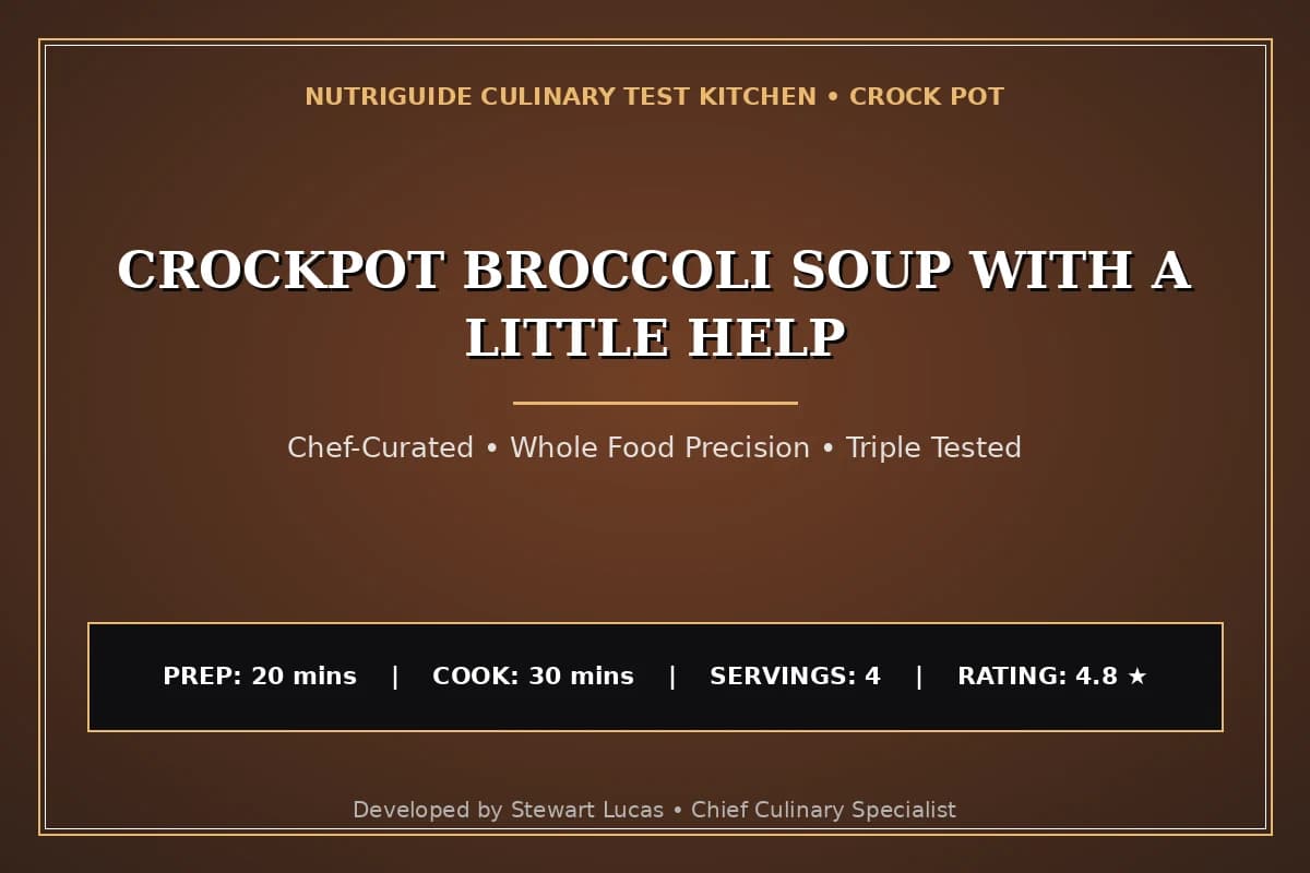 Crockpot Broccoli Soup With A Little Help