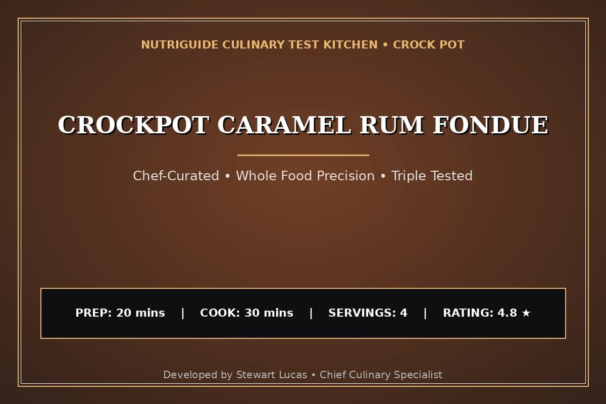 Crockpot Caramel Rum Fondue