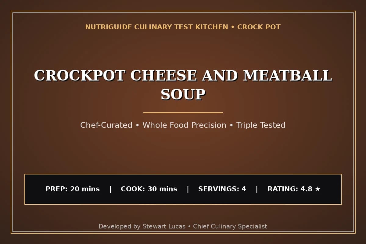Crockpot Cheese And Meatball Soup