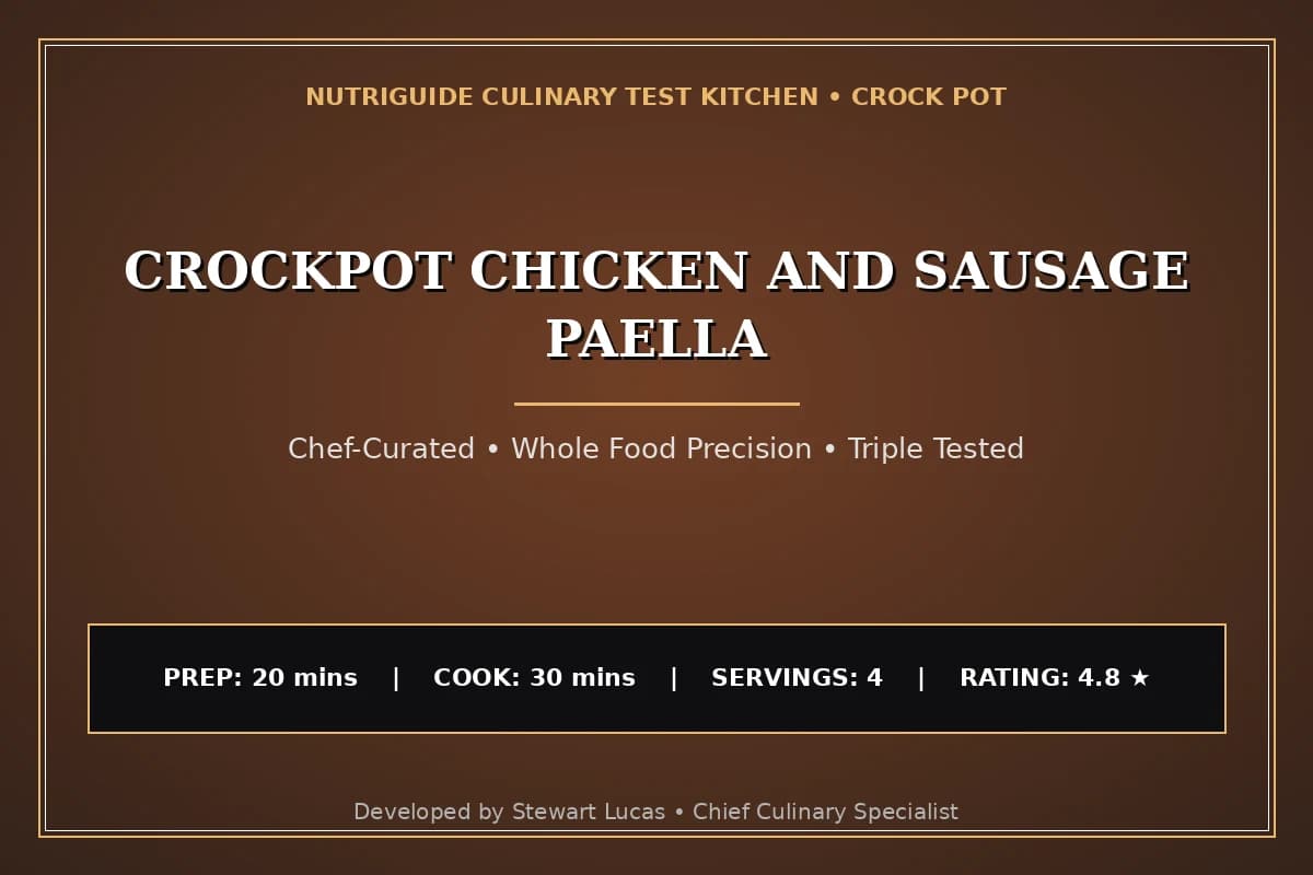 Crockpot Chicken And Sausage Paella