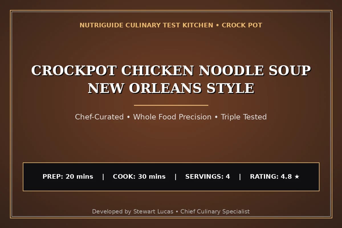 Crockpot Chicken Noodle Soup New Orleans Style