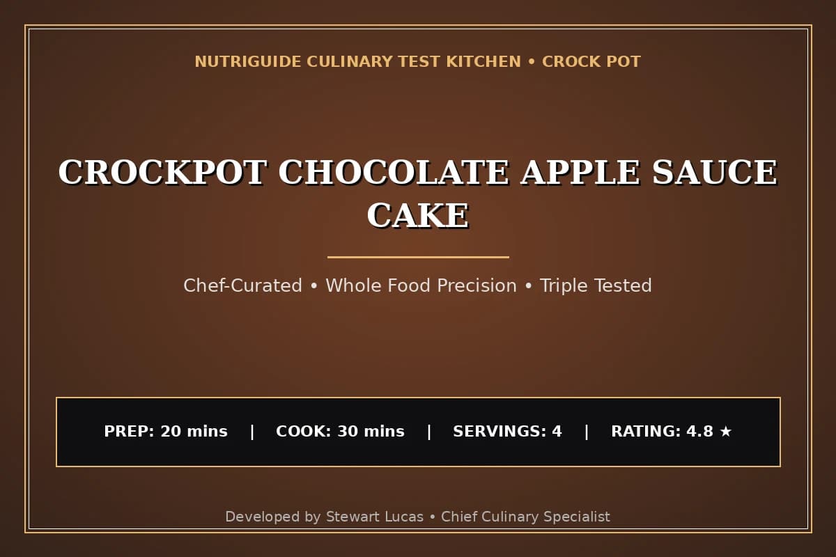 Crockpot Chocolate Apple Sauce Cake