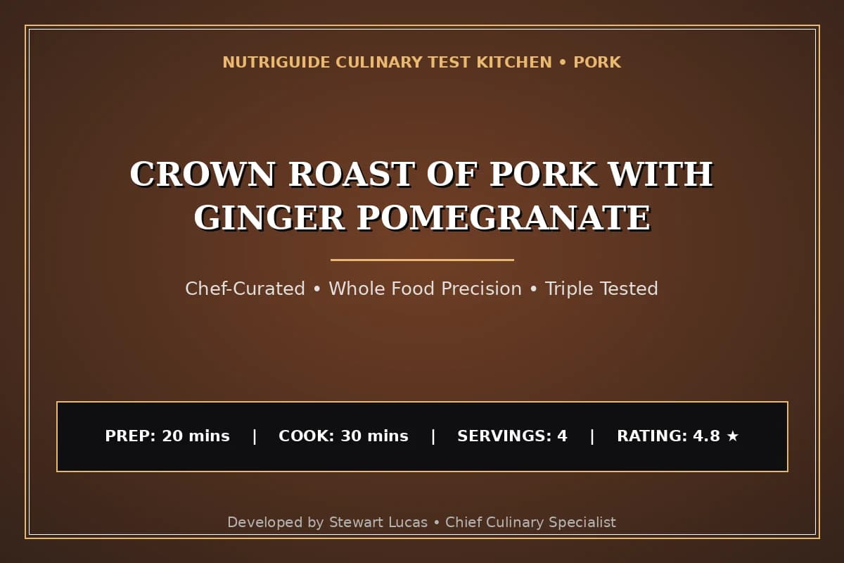 Crown Roast Of Pork With Ginger Pomegranate