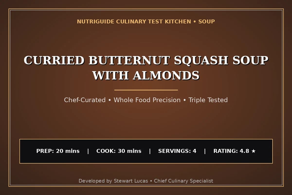 Curried Butternut Squash Soup With Almonds