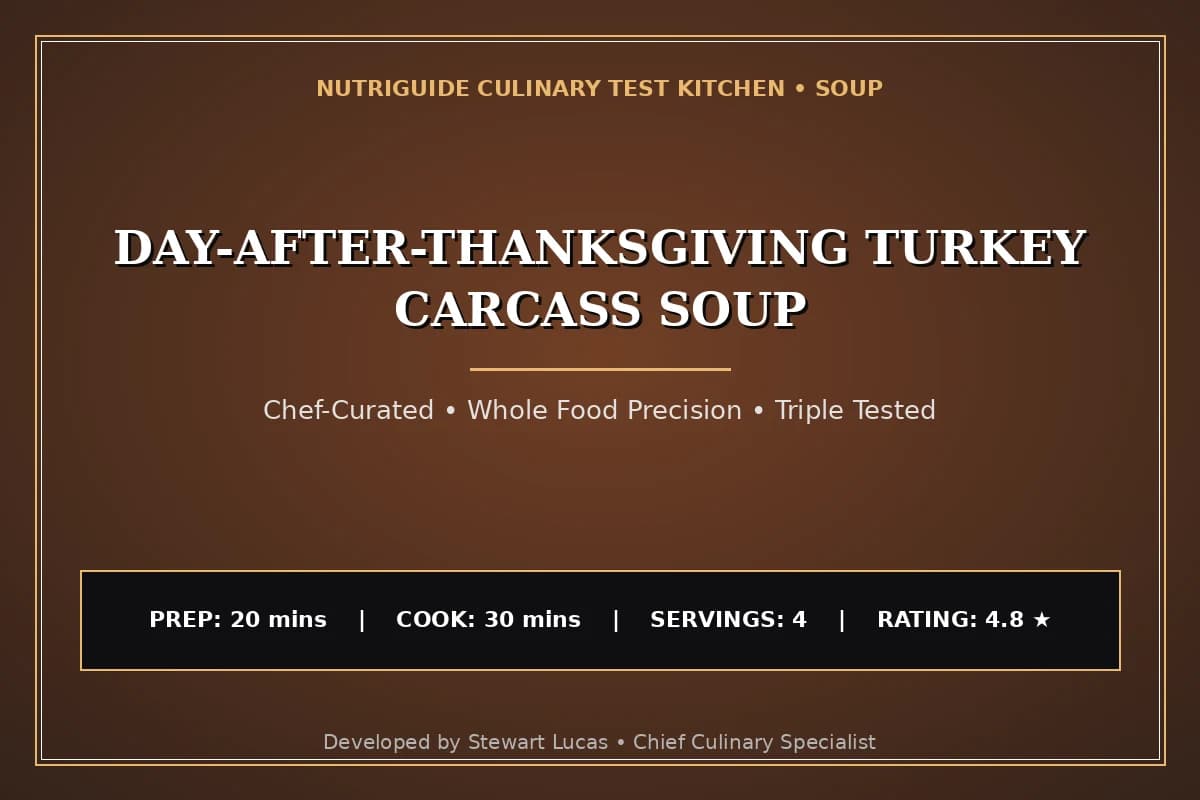 Day-After-Thanksgiving Turkey Carcass Soup