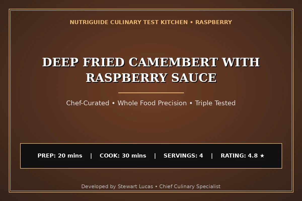 Deep Fried Camembert With Raspberry Sauce