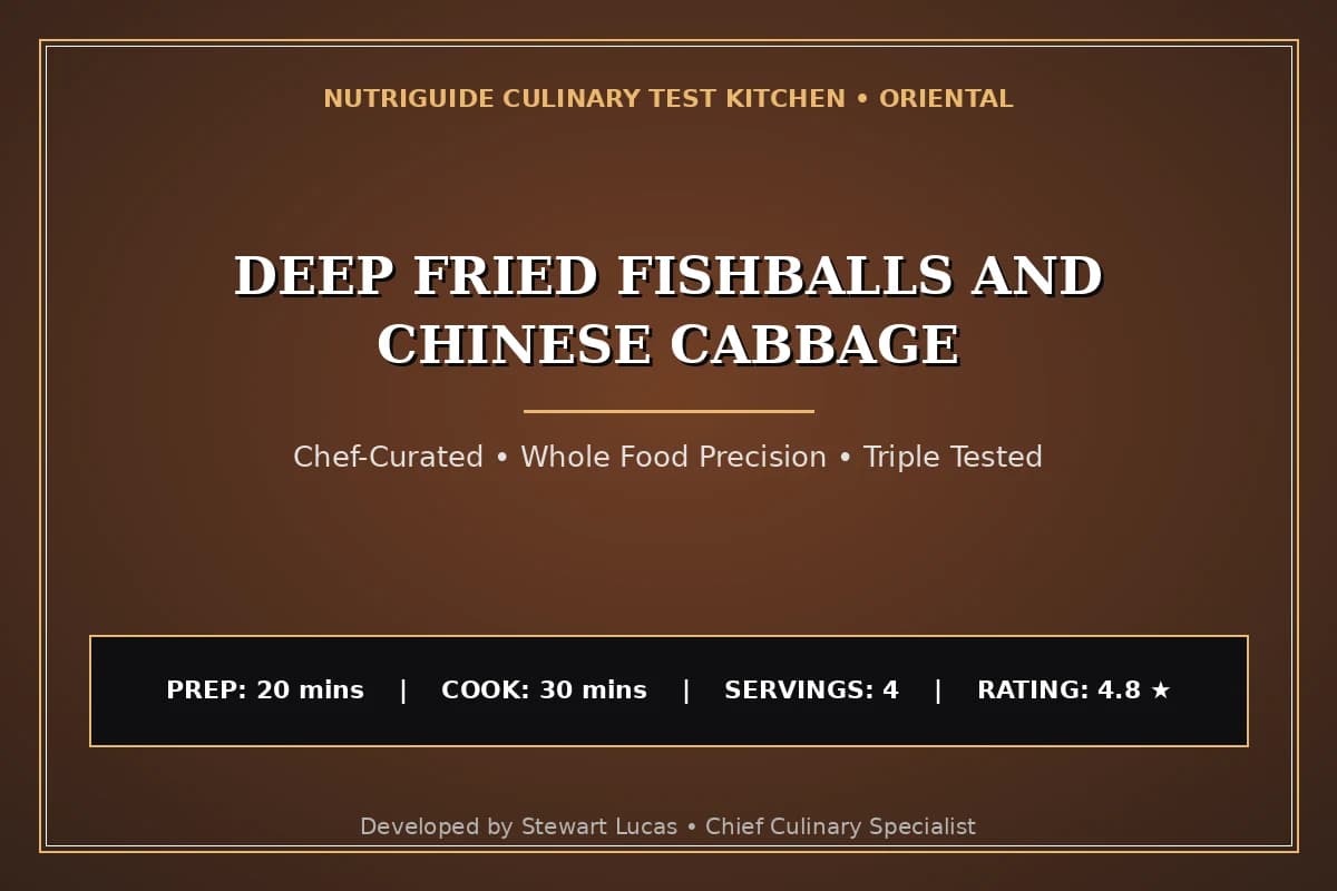 Deep Fried Fishballs And Chinese Cabbage