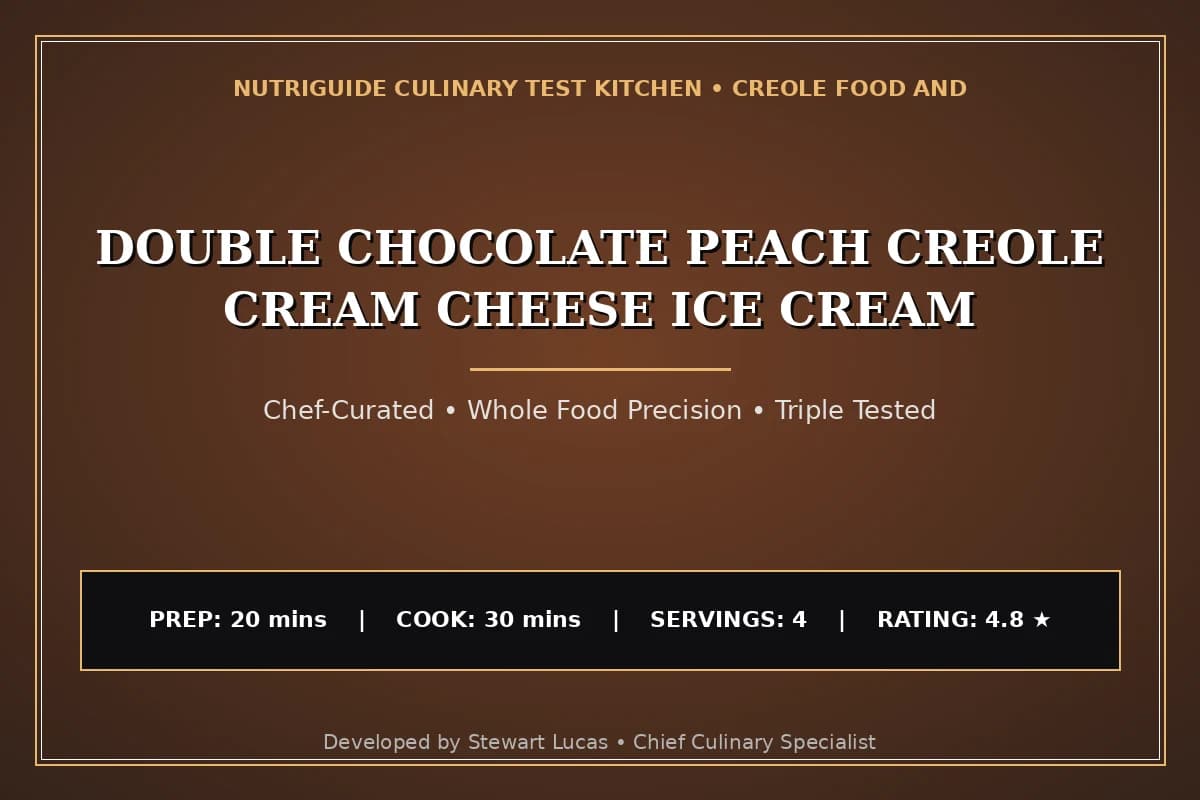 Double Chocolate Peach Creole Cream Cheese Ice Cream