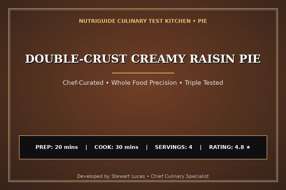 Double-Crust Creamy Raisin Pie