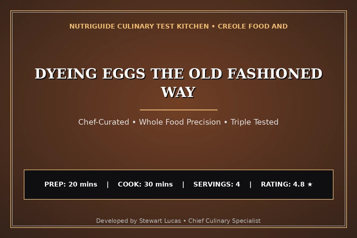 Dyeing Eggs The Old Fashioned Way