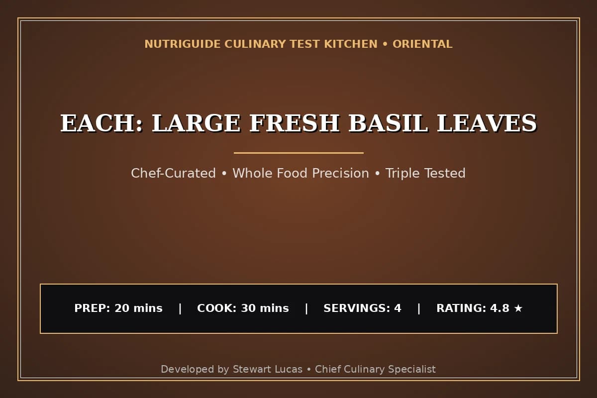 Each: Large Fresh Basil Leaves