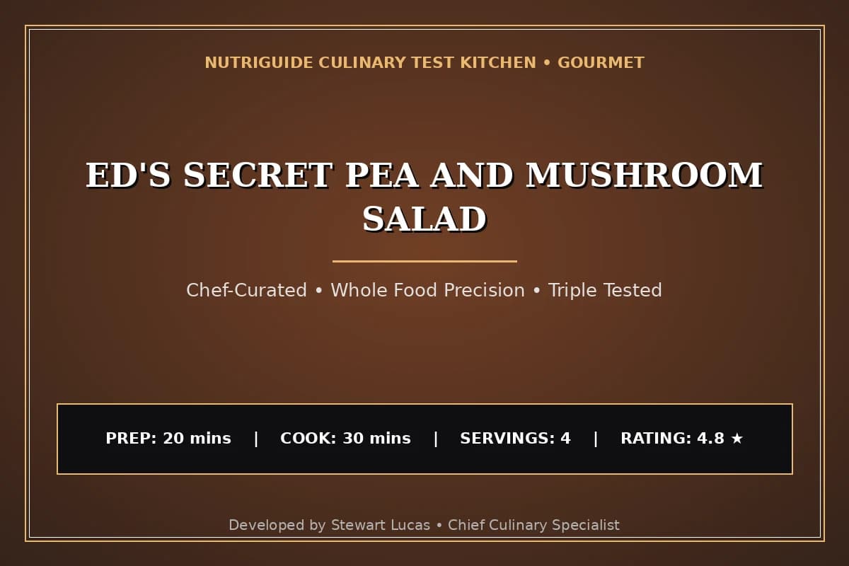 Ed'S Secret Pea And Mushroom Salad
