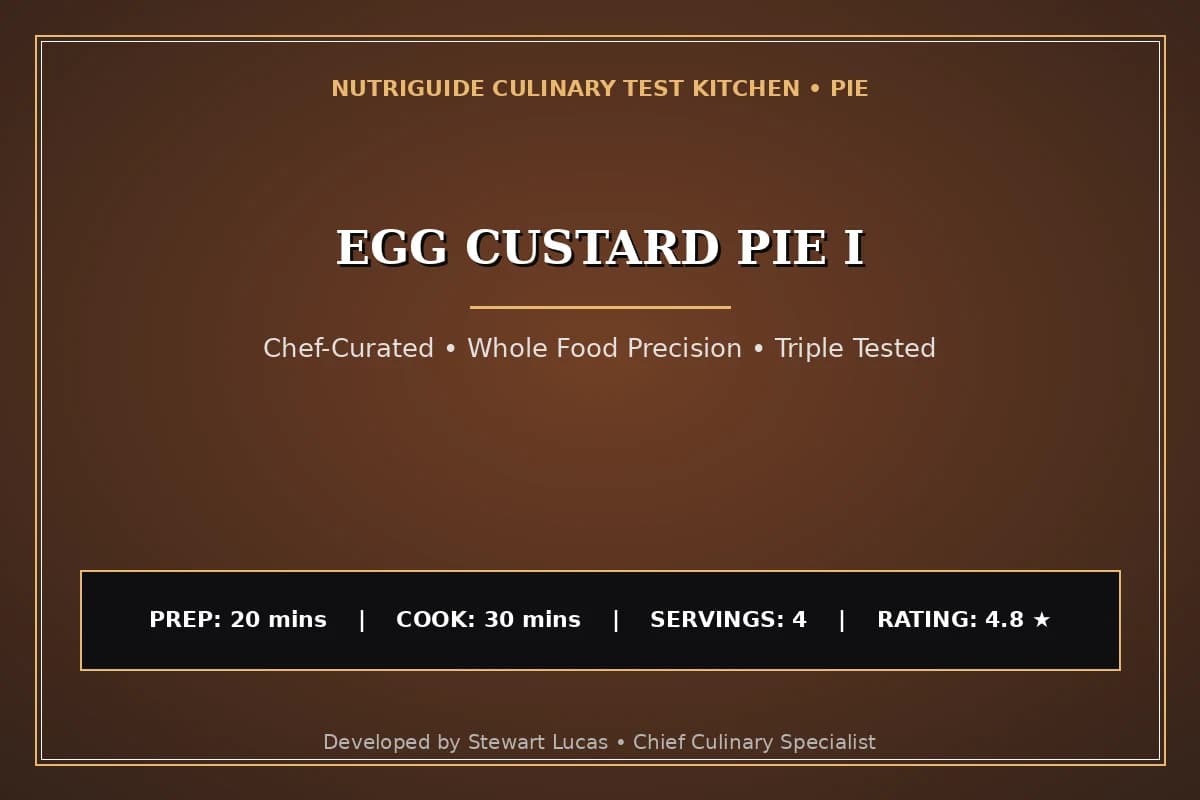 Egg Custard Pie I