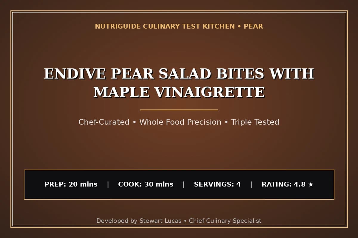 Endive Pear Salad Bites With Maple Vinaigrette