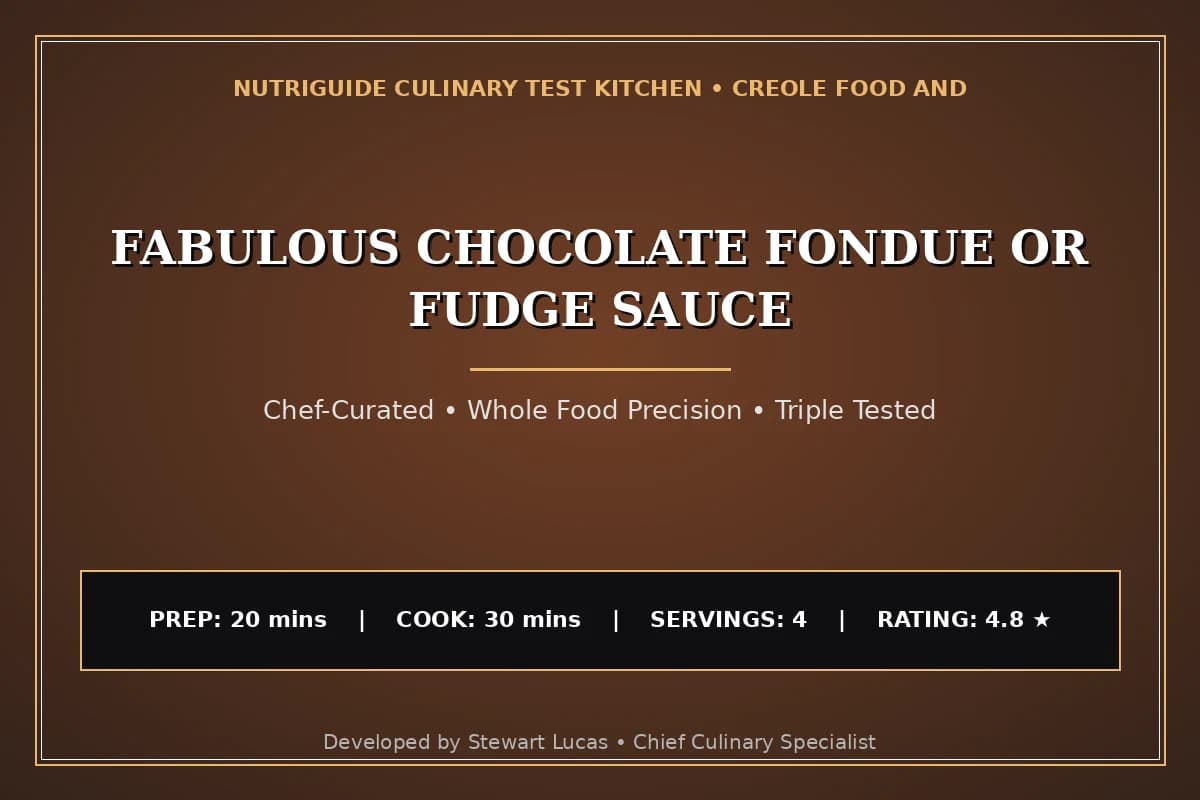 Fabulous Chocolate Fondue Or Fudge Sauce