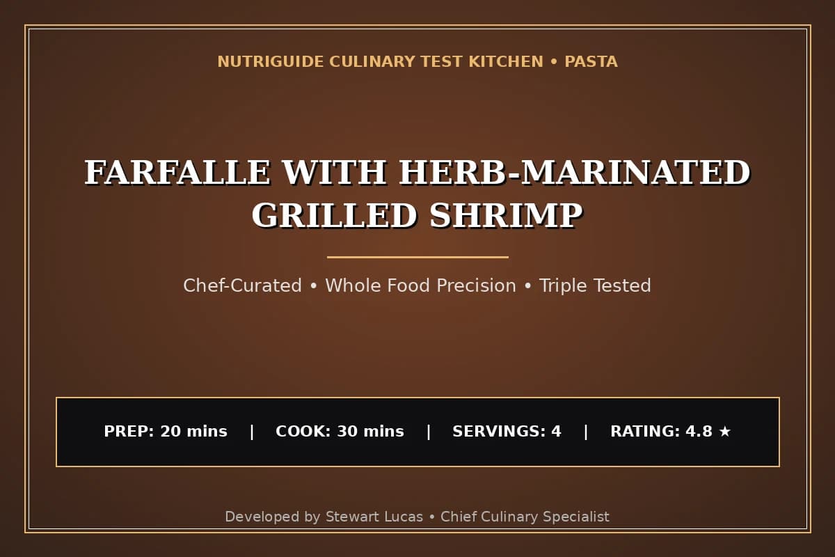 Farfalle With Herb-Marinated Grilled Shrimp