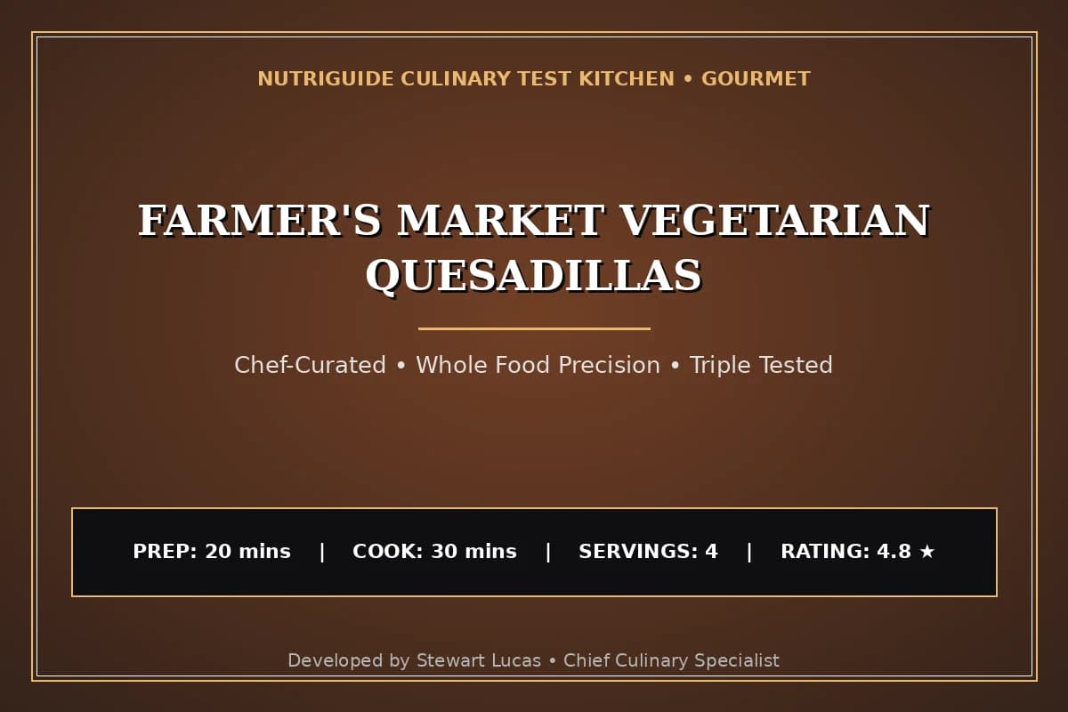 Farmer'S Market Vegetarian Quesadillas