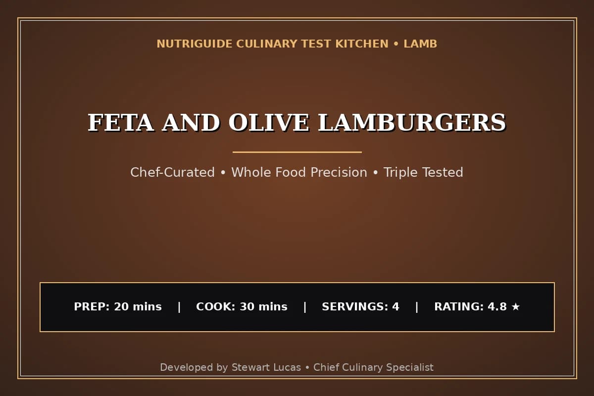 Feta And Olive Lamburgers