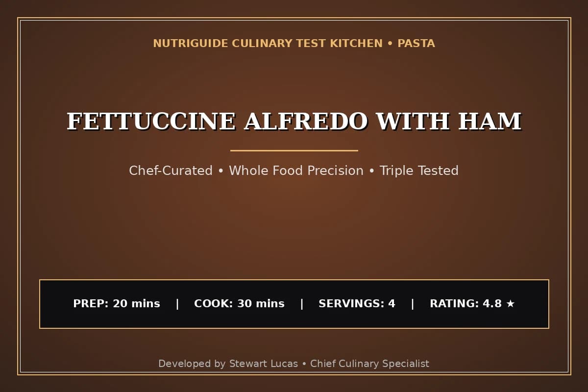 Fettuccine Alfredo With Ham