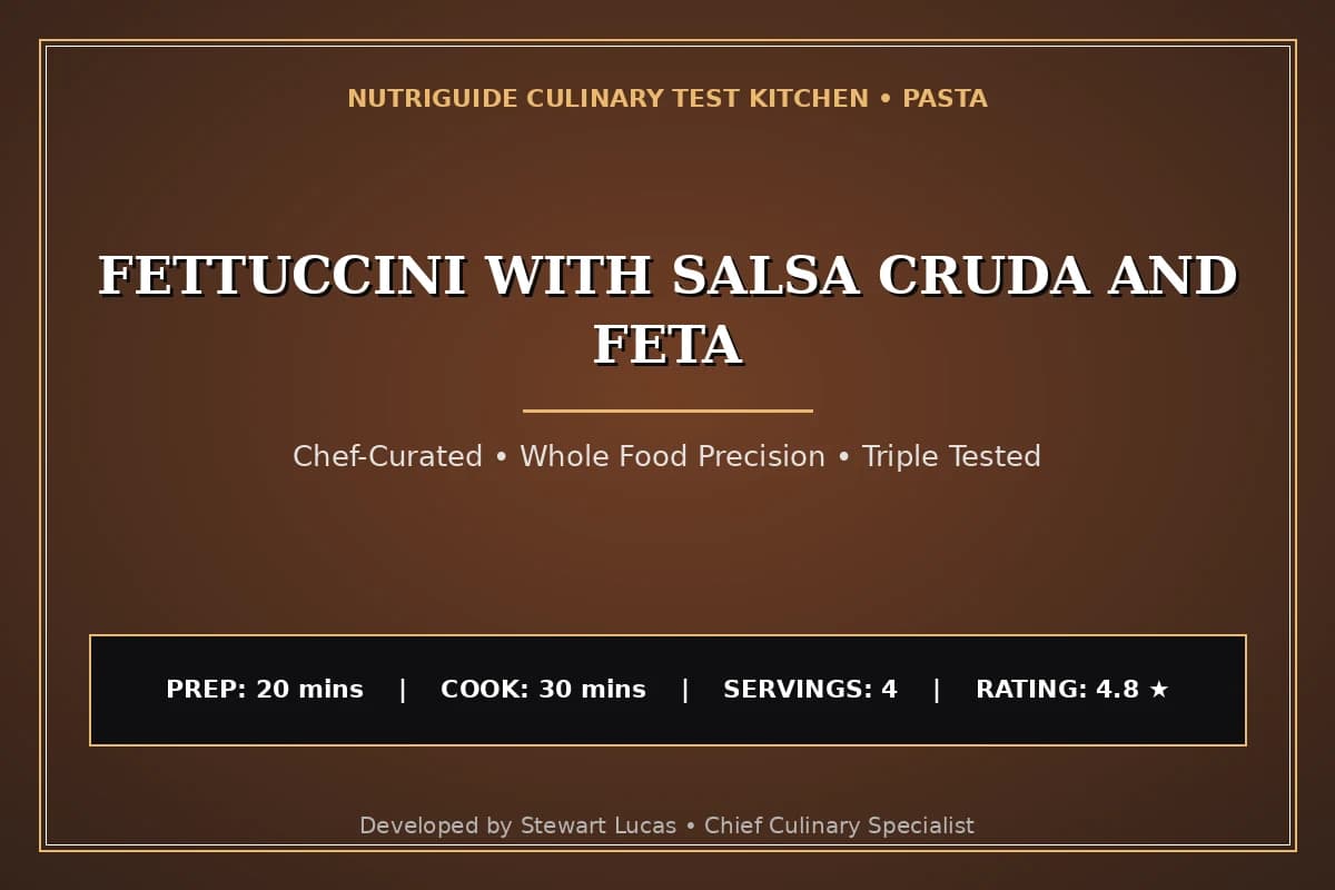 Fettuccini With Salsa Cruda And Feta