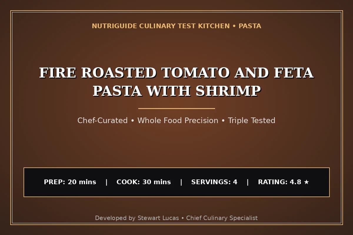 Fire Roasted Tomato And Feta Pasta With Shrimp