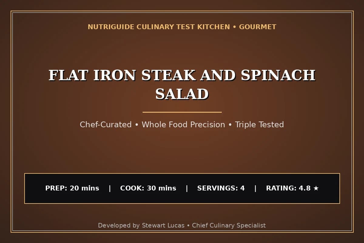 Flat Iron Steak And Spinach Salad