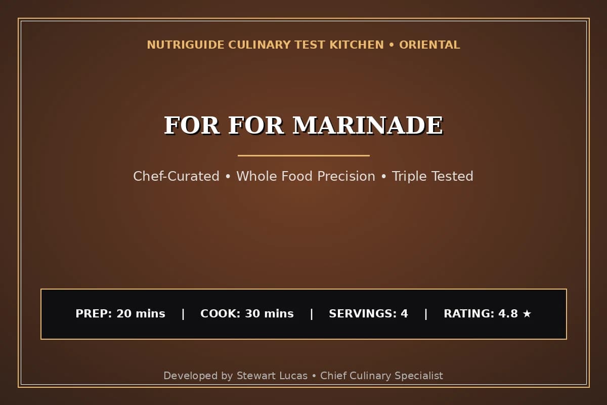 For For Marinade