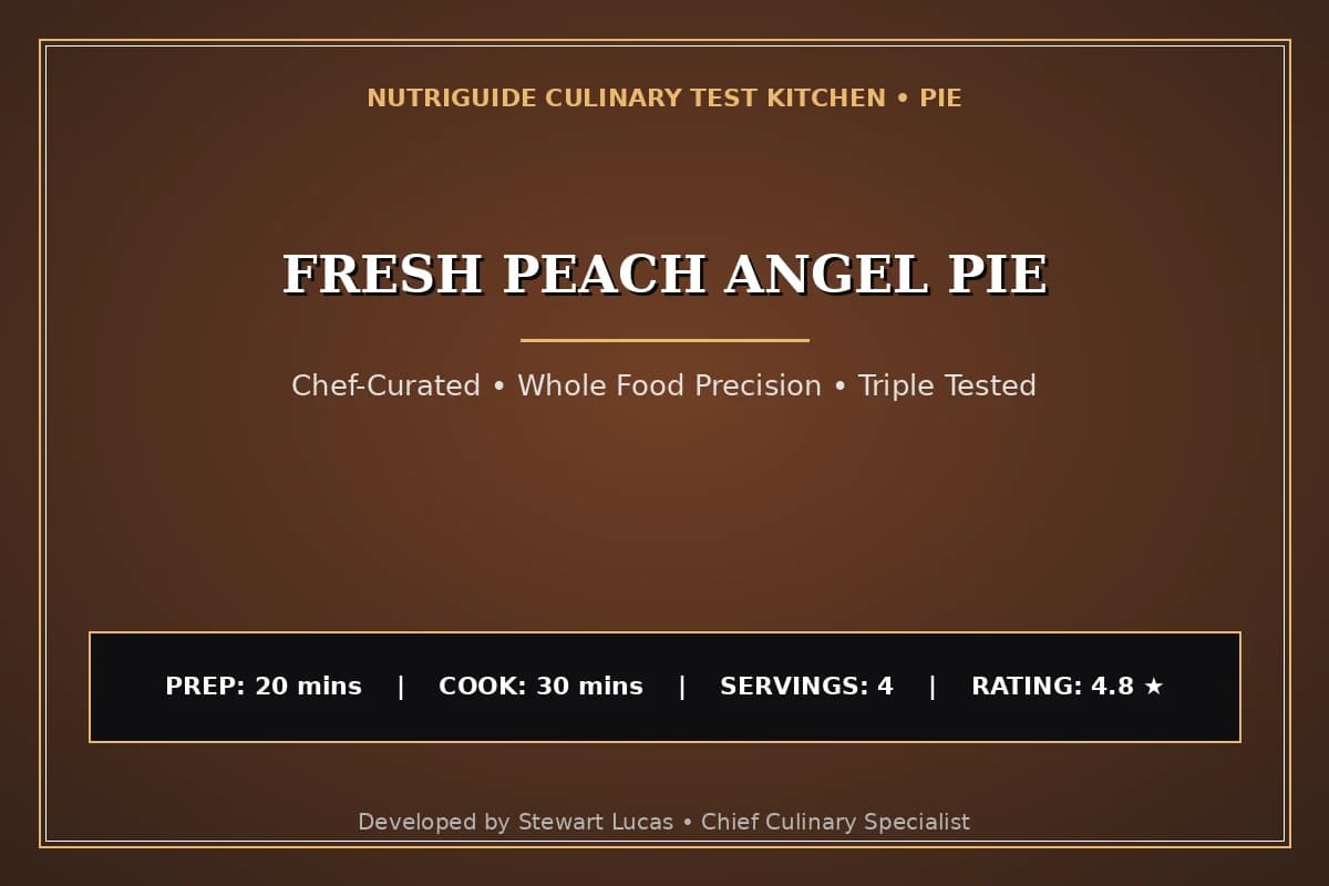 Fresh Peach Angel Pie
