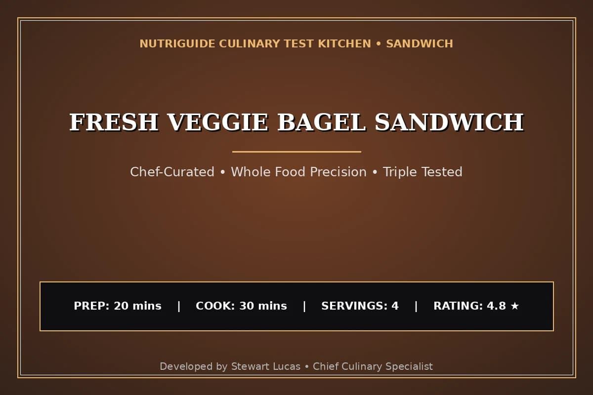 Fresh Veggie Bagel Sandwich