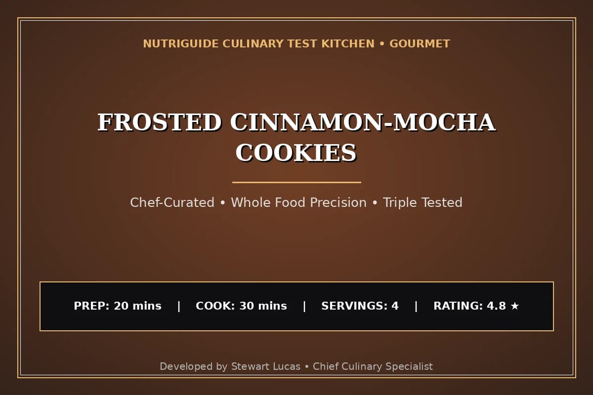 Frosted Cinnamon-Mocha Cookies