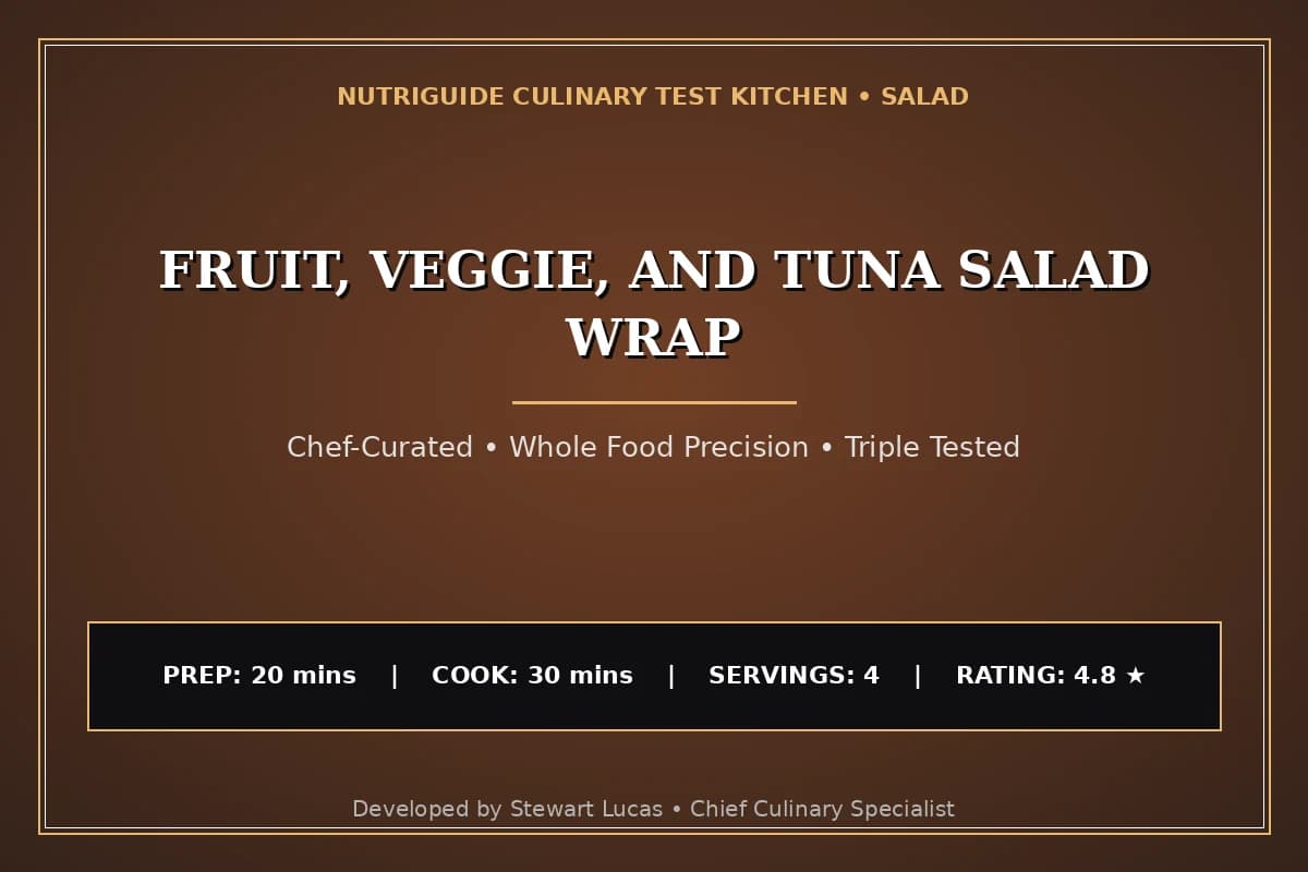 Fruit, Veggie, And Tuna Salad Wrap