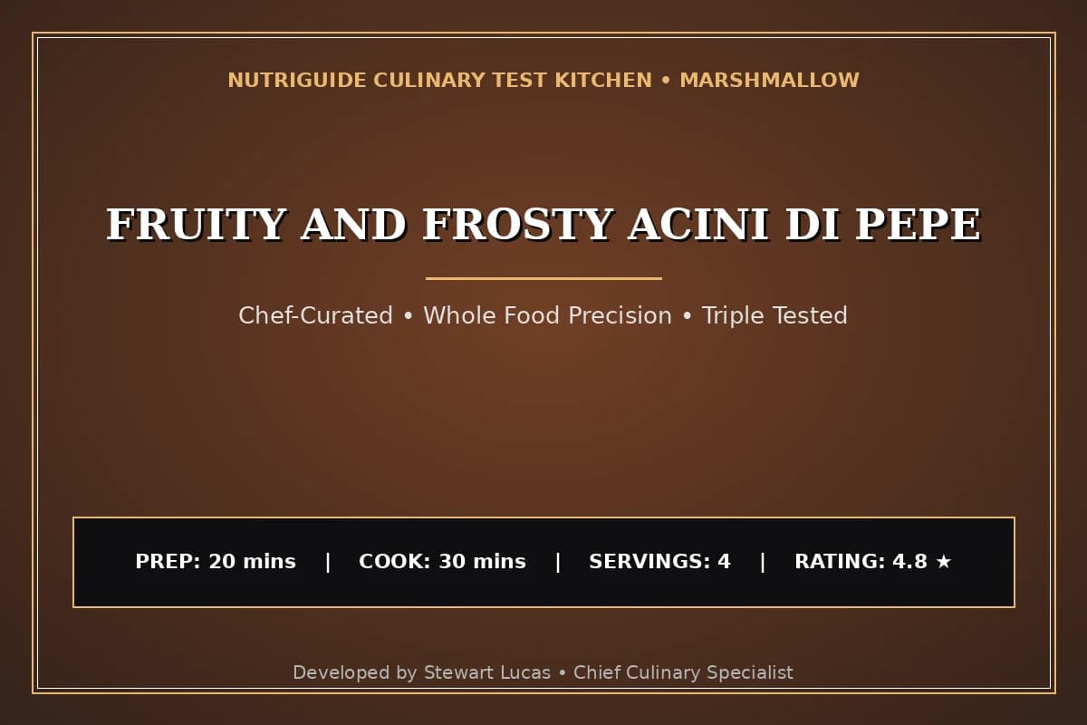 Fruity And Frosty Acini Di Pepe