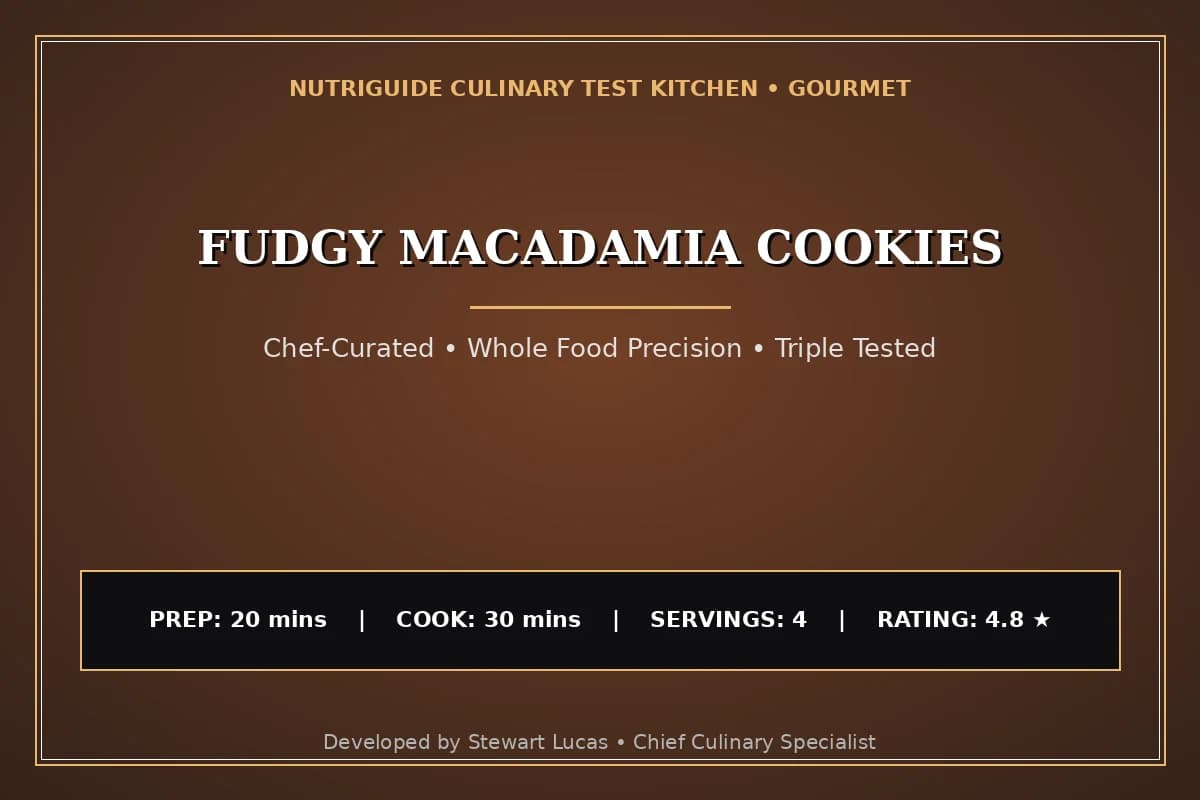 Fudgy Macadamia Cookies