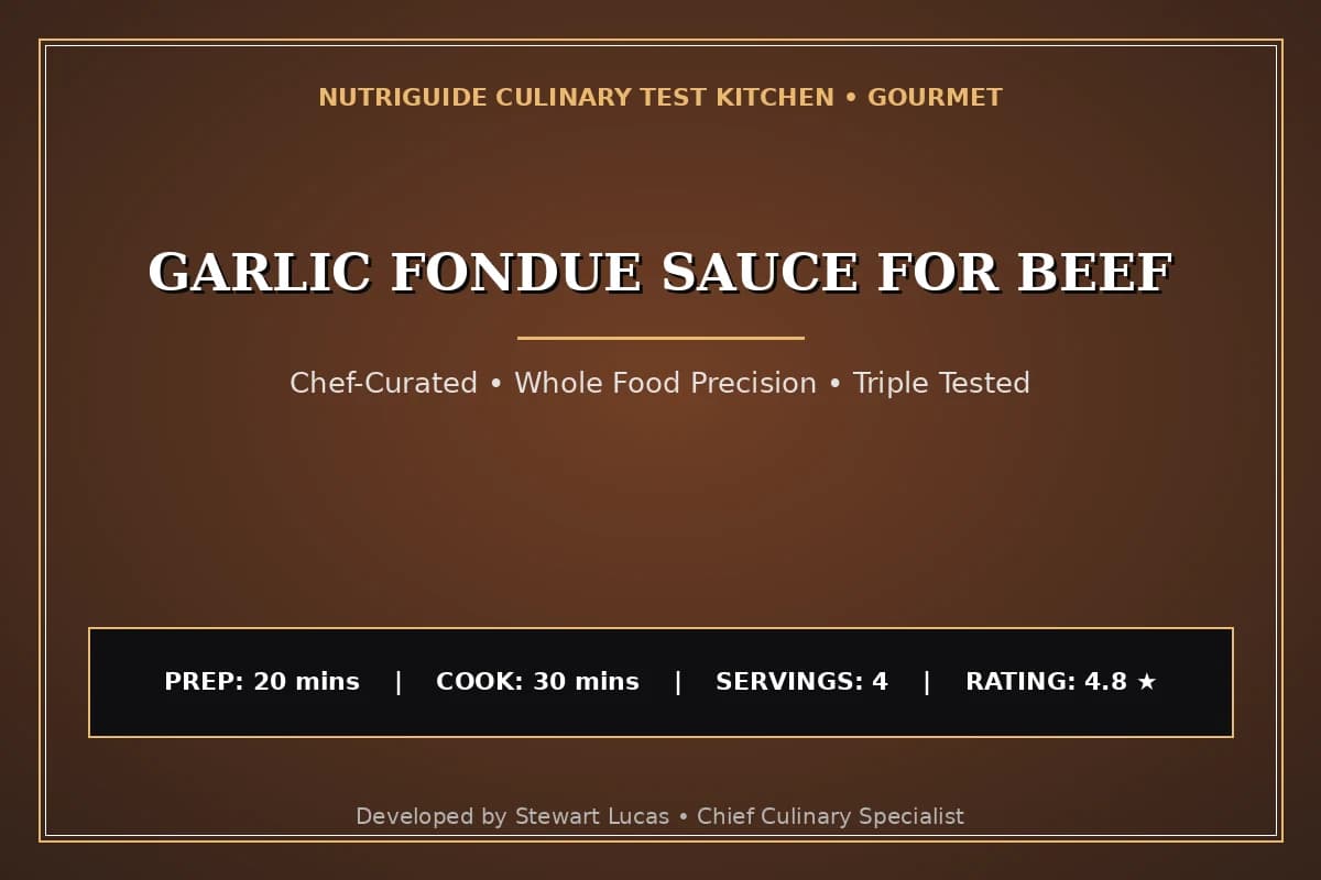 Garlic Fondue Sauce For Beef