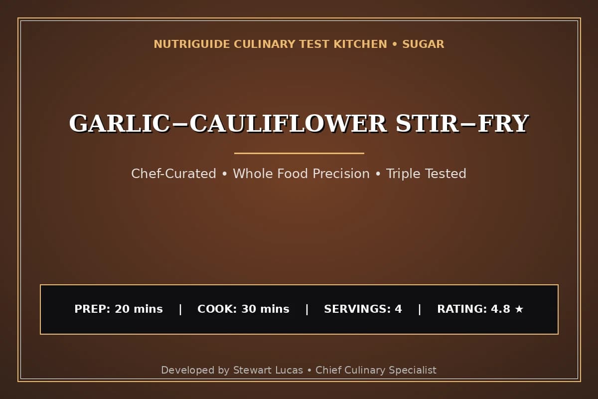 Garlic−Cauliflower Stir−Fry