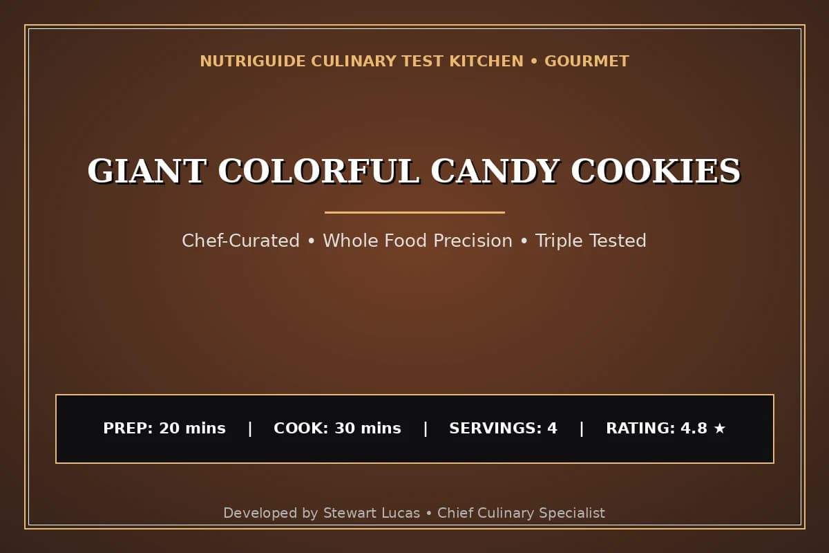 Giant Colorful Candy Cookies