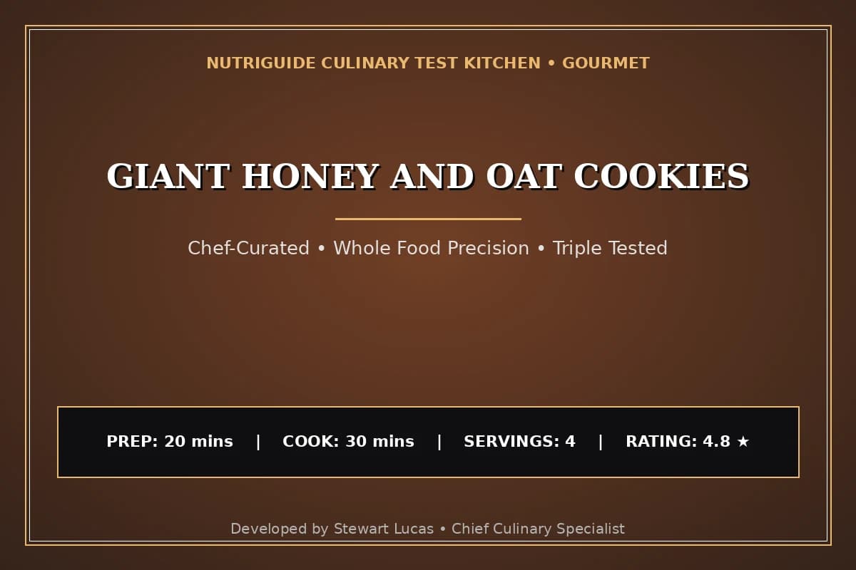 Giant Honey And Oat Cookies