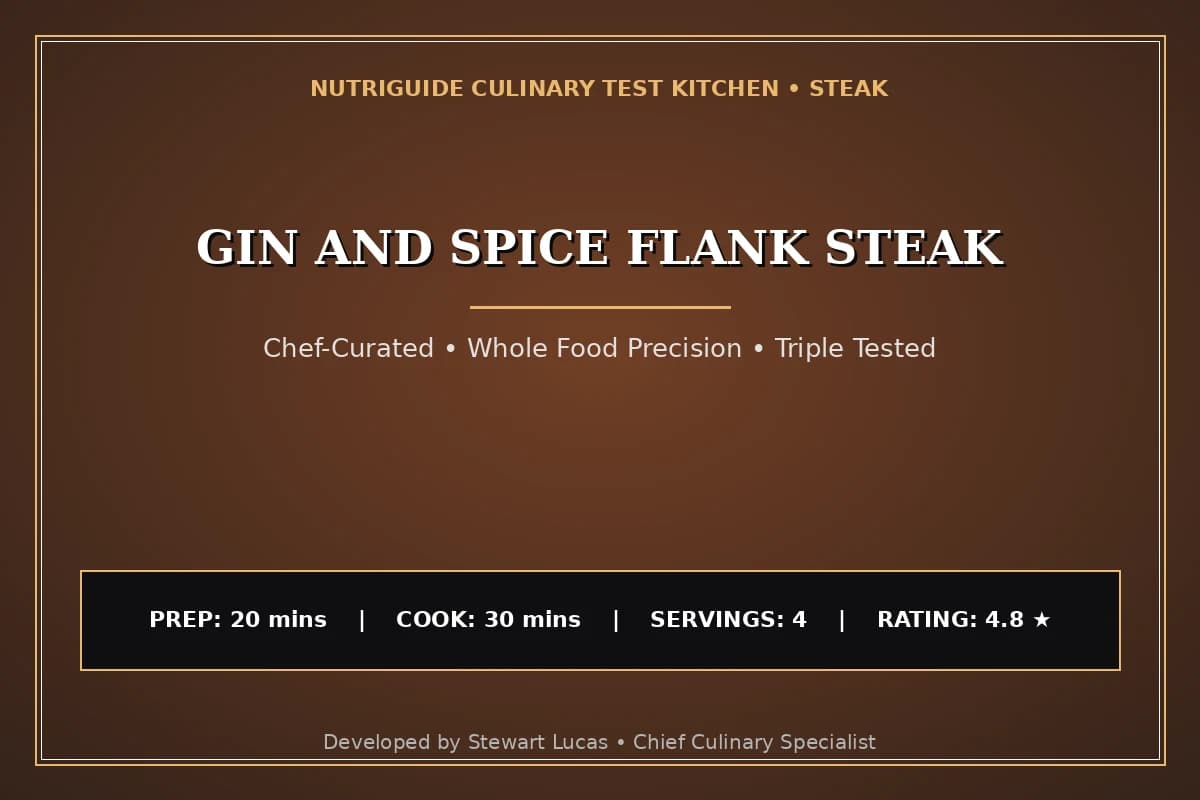 Gin And Spice Flank Steak