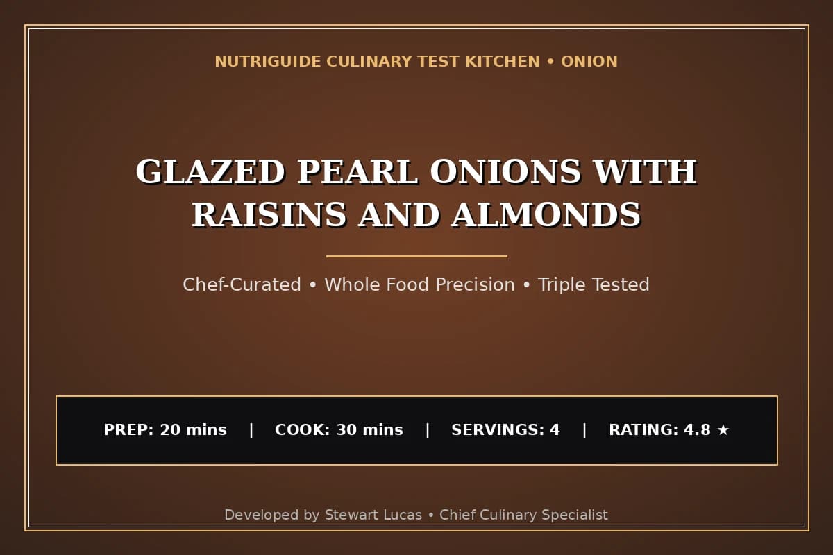 Glazed Pearl Onions With Raisins And Almonds