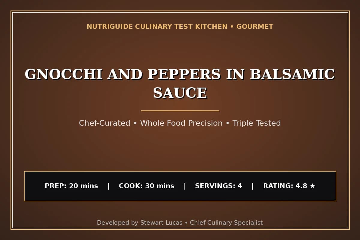 Gnocchi And Peppers In Balsamic Sauce