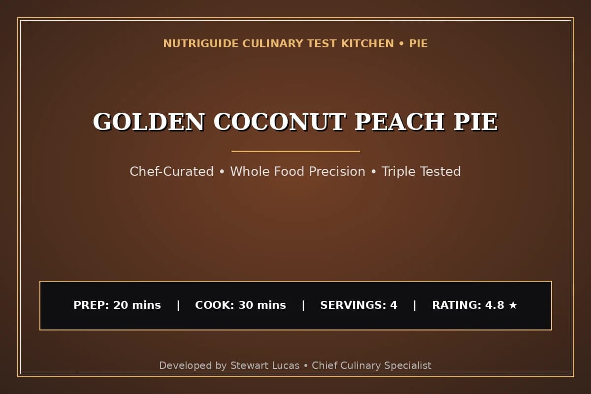Golden Coconut Peach Pie