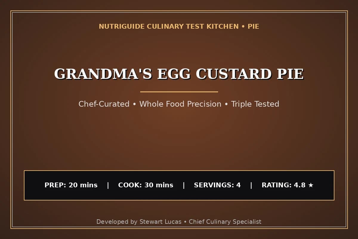 Grandma'S Egg Custard Pie