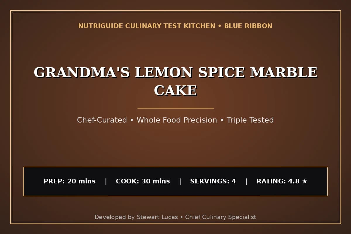 Grandma'S Lemon Spice Marble Cake