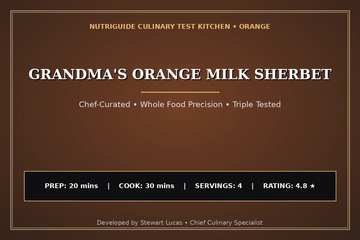 Grandma'S Orange Milk Sherbet